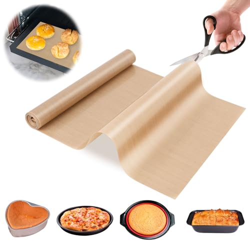 Tapis de Cuisine en Silicone, 30*244cm Feuille de Pâtisserie Réutilisable Antiadhésive, Tapis de Protection Table Découpable, pour Four Micro-onde Friteuse...