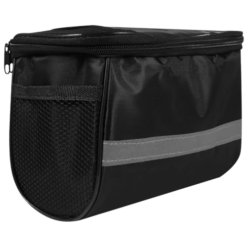 DINHEAROM サイクリング用大容量ハンドルバーバッグ 防水耐久素材採用 ファスナー開閉簡単 自転車フレームバッグ ロードバイク 折りたたみ車