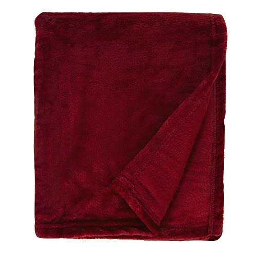 Polar Fleece Blanket For Bunny Rabbits, Couch, Bed, Chair Kids, Adults, Pets Twin Size Soft Cozy Reversible 50X60 Polar Fleece Blanket Throw (Brick Red) #TOP4