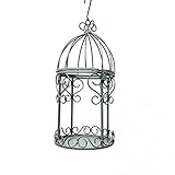  Retro Décor Cage à Oiseaux en Fer Forgé Panier à Plantes à Suspendre Support de Pot de Fleur en Fil Métallique Vintage Supports de Plantes, for Balcon, Jardin, Intérieur et Extérieur ( Couleur : vert