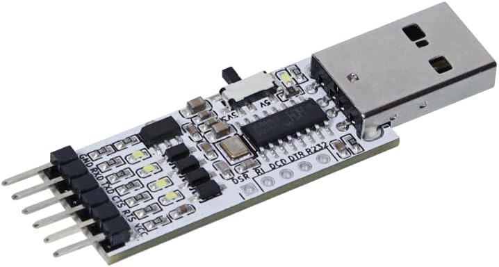 CH340G USB to TTL Serial Port Module with External 12M Crystal Oscillator Supports 3.3V/5V Voltage Levels 2Mbps Baud Rate Comes with Circuit Protection and Indicator Lights