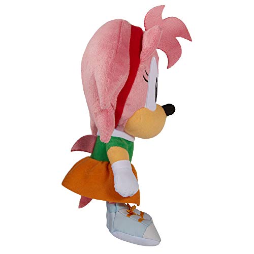 Sonic The Hedgehog Boneco de pelúcia colecionável Amy de 18 cm