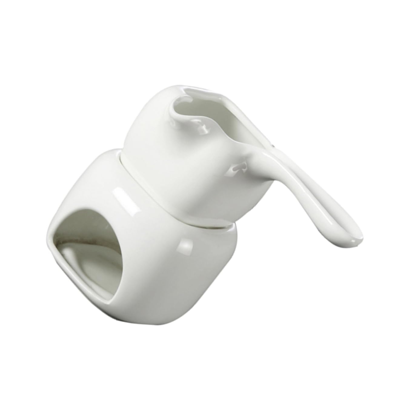 Mikinona 110ml Kitchen Melting Pot Stand Ceramic Fondue Melting Wafers Heat-resistant for Fondue