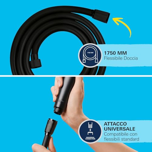 Grohe Flessibile Doccia Trend Vitalioflex Nero Opaco - 5