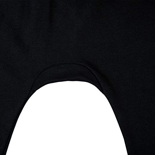 Sobowo Newborn Baby Boy Girl 3-Pack Joggers Infant Baby Cotton Harem Pants For Toddler Boys Girls Interlock 195 Gsm (0-3 Months, Black/White/Grey) #TOP5