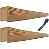 Outwater Artisan Sand Blasted Faux Wood Beam Kit, 6in x 6in x 15.67ft, Unfinished U-Style Polyurethane Beam with Rubber Strap, 2-Piece 94in Sections, Lightweight Decorative Ceiling Accent
