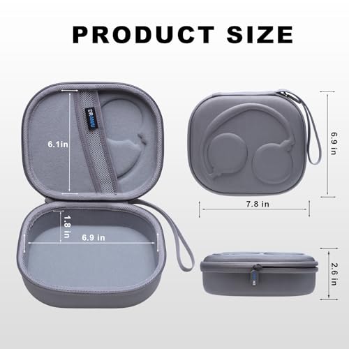 Image of Hard Case for Skullcandy Bluetooth Headphones, Grey(Case Only) | for Skullcandy Crusher ANC 2 /Crusher Evo /Crusher 1080 /Crusher 720 /Crusher /Crusher 540 /Hesh ANC /Hesh Evo /Hesh 540 Headphones