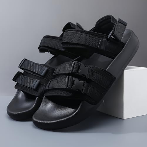 Men'S Sandals For Summer With Adjustable Buckle Straps, Casual Non-slip Platform Sole Breathable Open Toe Design For Spring And Summer Outdoor Activities,2
