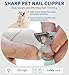 IPTPAS Pet Nail Clipper with Light for Cats & Small Dogs Puppies, Ultra Bright LED to Illuminate Nail Bloodline to Avoid Over Cutting, Extra-Sharp and Durable Cat Claw Trimmer with Nail File (White)