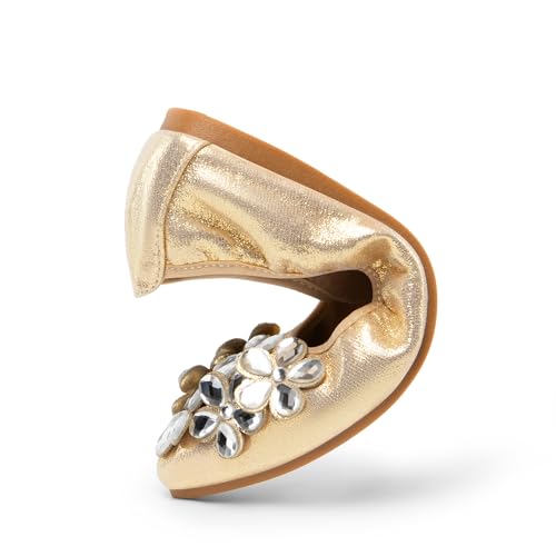 DREAM PAIRS Ballet Flats Shoes for Women, Women's Pointed Toe Rhinestone Sparkly Foldable Flats, Comfortable Shoes for Women Dressy Wedding Party Work Drive2