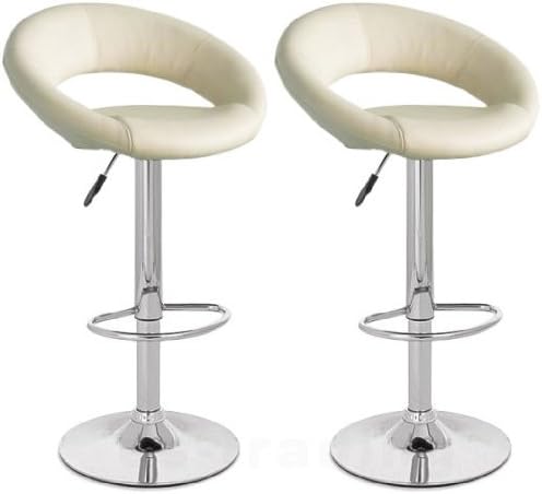 HinHocker® - 2x Bar Stool, Bar Chairs, Cream