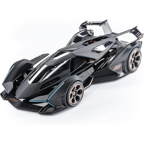 Image of 1:22 Scale Lambo V12 GT Toy Car for Kids Collection Diecast Metal Model Car with Light Sound Pull Back Openable Door