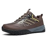 Men's Waterproof Hiking Shoes with Wide Toe Box & Built-in Gaiters - Lightweight, Non-Slip, Arch Support for Trekking and Camping | Zero-Gravity Outsole Tan/Orange Size 11
