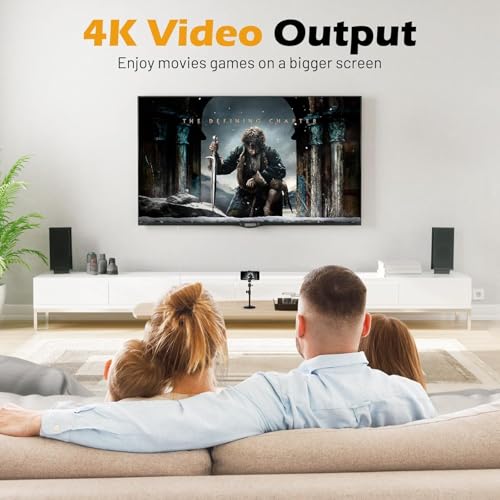 USB C auf HDMI Adapter, Typ C auf HDMI Adapter, 4K Digital AV Konverter für TV, Video und Audio Synchronisation Kompatibel mit iPhone 15/16, iPad, Samsung S24 Ultra, MacBook Pro/Air