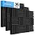 TroyStudio Thick Acoustic Foam Panels, 12 X 12 X 2 Inch 36 Pcs Broadband Sound Absorbing Foam, Dense Soundproof Padding Tile, Recording Studio Foam Absorber, Groove Decorative 3D Wall Ceiling Panel