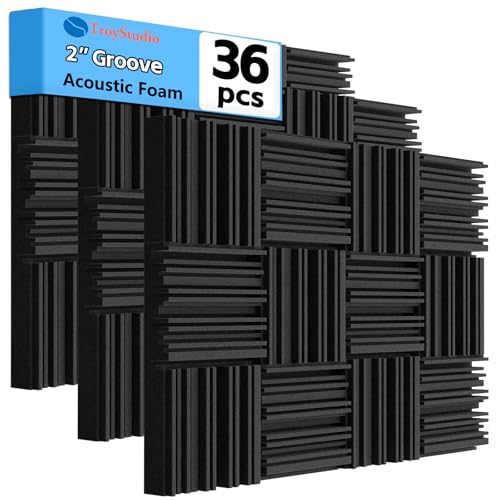 TroyStudio Acoustic Foam Panels (36 Pcs 12x12x2 Inch)