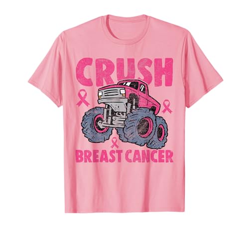 Camión monstruo de concienciación sobre el cáncer de mama para niños y niñas Camiseta