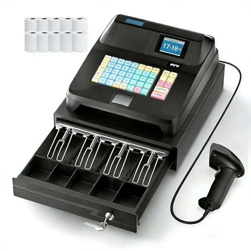 Image of PYY Cash Register for Small Businesses Caja Registradora with Wired Scanner