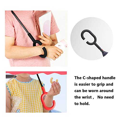Mrtlloa Kids Windproof Inverted Reverse Umbrella With Uv Protection, C-Shaped Handle Double Layer Stick Rain Umbrella For Boys And Girls, Age 4-13 (Space) #TOP3