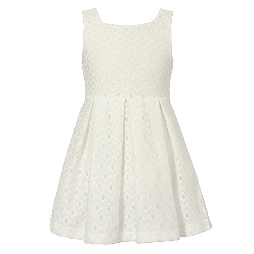 Richie House Girl's Solid Sundress with Belt at Waist Size 2-12 RH1921