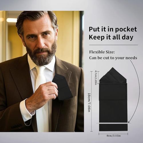Image of Mens Pre-Folded Pocket Squares on Card Pocket Handkerchief for Suit Accessories