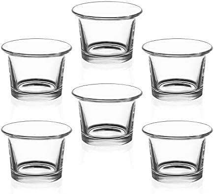 Royal Imports Candle Holder Hanging Oyster Votive Tealight Glass for Wedding, Birthday, Holiday & Home Decoration, Set of 6