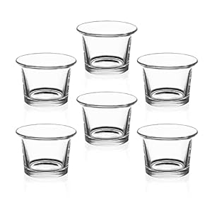 Royal Imports Candle Holder Hanging Oyster Votive Tealight Glass for Wedding, Birthday, Holiday & Home Decoration, Set of 6