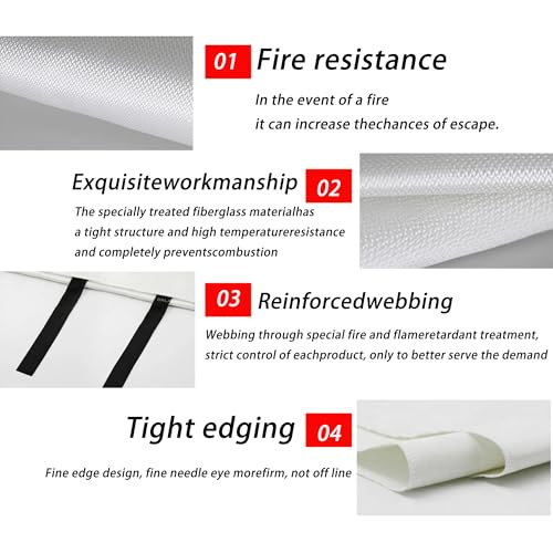 Image of Kingjie Emergency Fire Cover for Home and Kitchen - 2 Pack - 40 inchx40 inch Fiberglass Fire Blanket, Flame Suppression Fore Blanket for House Camping Car Office Warehouse