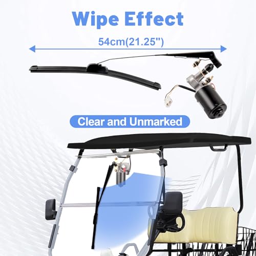 Image of UTV Windshield Wiper Kit Electric Universal Wiper Motor Kit 12V Compatible with Polaris Ranger RZR Can Am Maverick X3 Commander Defender Pioneer Golf Cart 90 Wipe Sweep