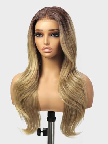 cuiud Blond Synthetic Lace Front Wig for Women 13×4 HD