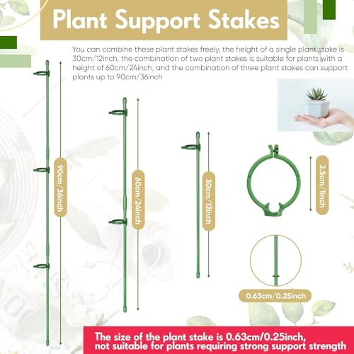 KAHEIGN 30Pcs Adjustable Plant Support Stakes - Image 3