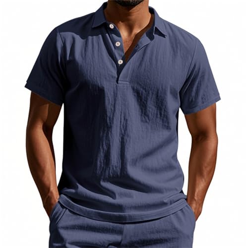 Camisetas de lino para hombre de manga corta, color blanco, camisas de lino para hombre del Reino Unido, camiseta blanca casual grande y alta, camisa de algodón casual para gimnasio, ropa de negocios