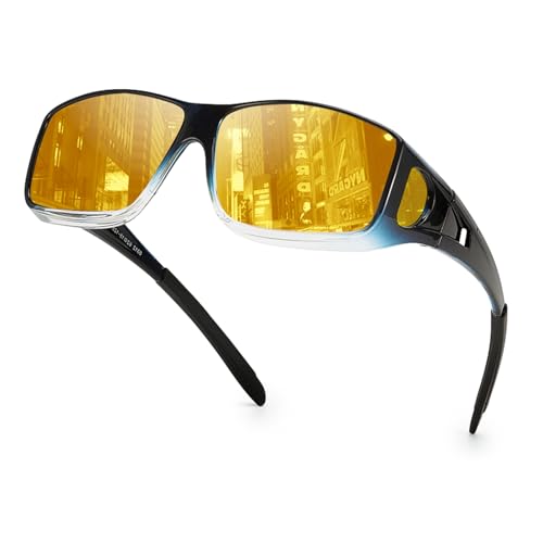 Trysee Night Vision Driving Fit Over Glasses for Men Women