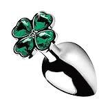Anal Butt Plug Large Medium Small 3pcs as 1 Set Metal Anal Beads Butt Plug Four Leaf Cover Jewelry Gay Anus Toy