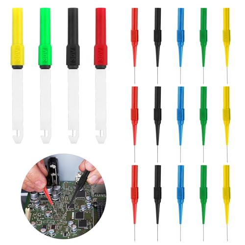 Image of 19Pcs Back Probe Kit Insulation Back Probes 0.7mm Test Probe Pins Non-Destructive Wire Piercing Probes for Test Car