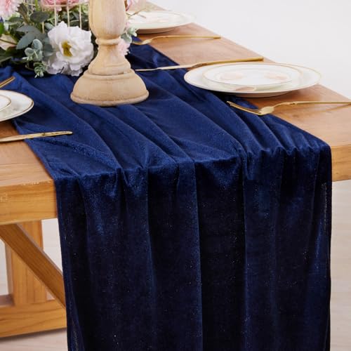 Navy Blue Velvet Table Runner 10ft Long Luxury Retro Soft Thick Runners by SoarDream - Used condition - Image 2