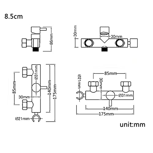 Kit de ducha para bidé de pared para evitar fugas de agua 6