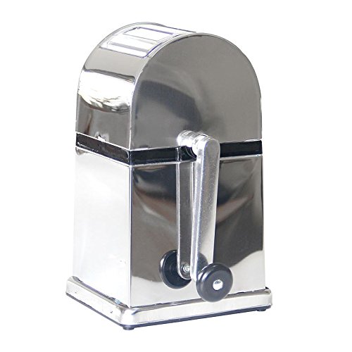 KATSU Manueller Eiszerkleinerer Ice Crusher mit Eiswürfelschale und Schaufel für Cocktails und Smoothies, Rostfreier Stahl 769008
