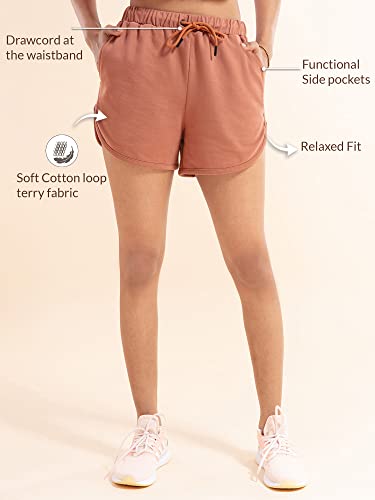 Image of NYKD Solid Cotton Shorts for Women with Pocket | Casual, Sports, Night Wear - NYK039