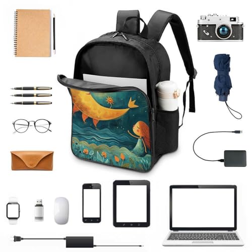 Mochila para niños espaciosa con estampado Night Sky reflectante 4