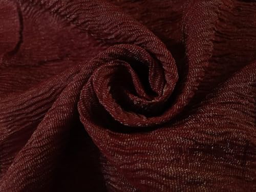 Organza de soie métallique froissé rose rouille 111,8 cm large pour couture créative