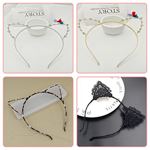 1 fascia per capelli con diamanti in oro, 1 fascia...