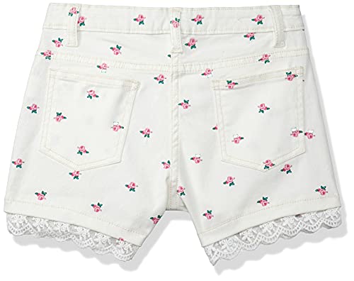 Image of Max Girls Solid Woven Shorts with Lace Detail
