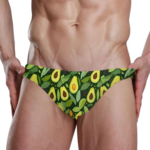 Funny Avocado Fruit Swim Briefs for Men Swimsuit Bikini Swimwear S A1122534