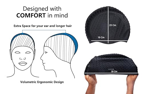 Pangid Swimming Goggles UV Protection Anti-Fog for Men Women Kids with solid Protection Case - Swim Glasses Assured No Leaking with Adjustable Strap (Swimming goggles - Blue with Caps) - Image 6