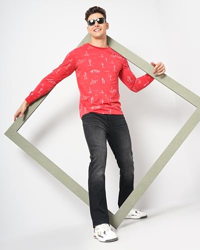 Image of The Indian Garage Co Men Bootcut Solid Mid-Rise Stretchable Jeans