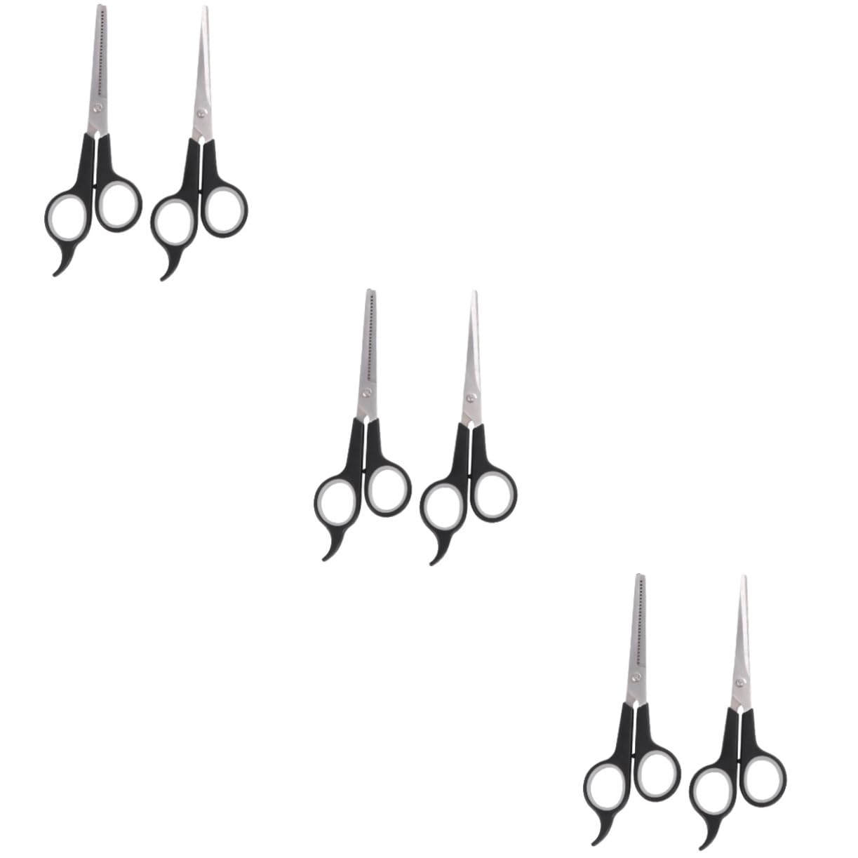 BESPORTBLE 3 Set Di Forbici Per La Toelettatura Di Di Animali Domestici Set Per Cani E Gatti Forbici Per Sfoltire I Design Ergonomico Nero 2 Pezzi * 3