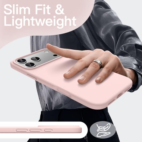 Image of JETech Silicone Cover Case for iPhone New Pro Max, Silky Touch, Light Pink