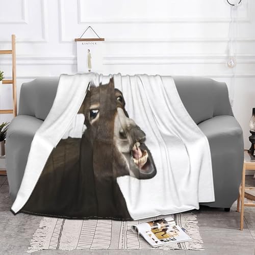 Couverture en micro-polaire âne plaid flanelle doux lit canapé