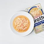 INABA Churu Broth for Cats, Creamy Broth with Shredded Chicken Side Dish Pouch, 1.4 Ounces per Pouch, 12 Pouches, Chicken with Scallop Recipe - Image 3